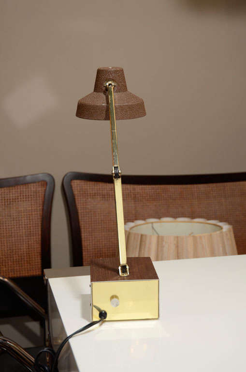 Mid-Century Alarm Clock Task Lamp by Tensor For Sale 1
