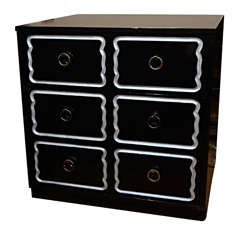 Espana Black Lacquer Dresser by Dorothy Draper for Heritage