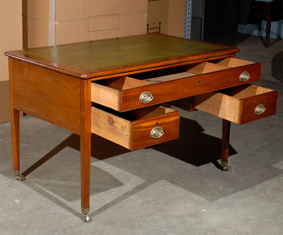 English Architect's Table with Leather Top, circa 1800 3