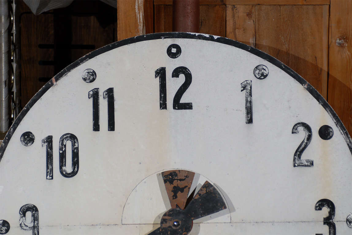 Mid-20th Century Large 1940's Industrial French Clock Face For Sale