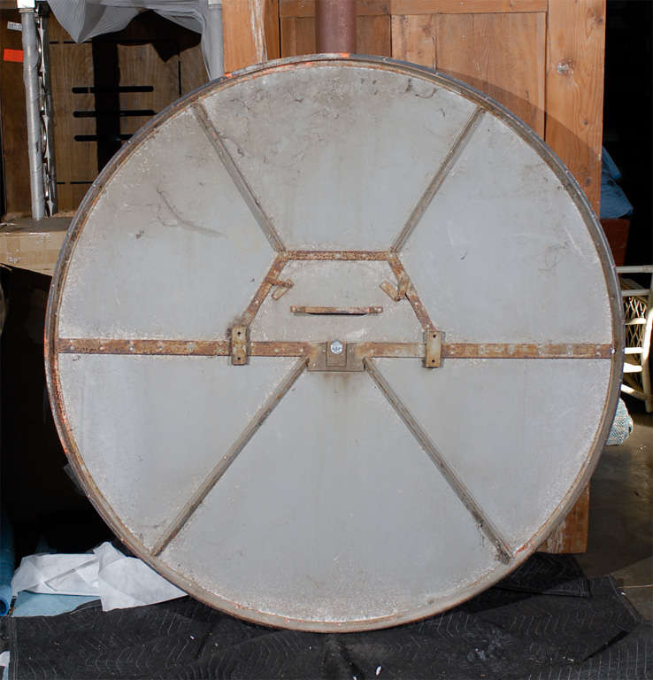 Large 1940's Industrial French Clock Face For Sale 6