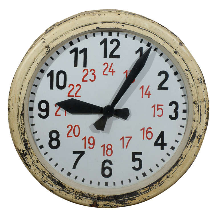 Large Art Deco Clock For Sale
