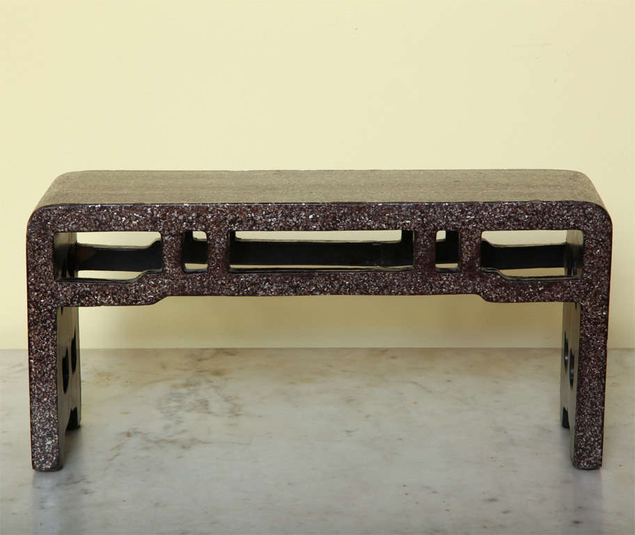Chinese Antique Lacquer Scholar's Table with Pearl Inlay, circa 1720