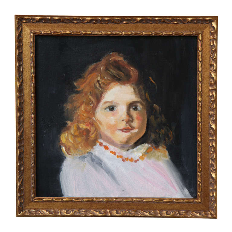 "Portrait of Sarah" oil on canvas For Sale