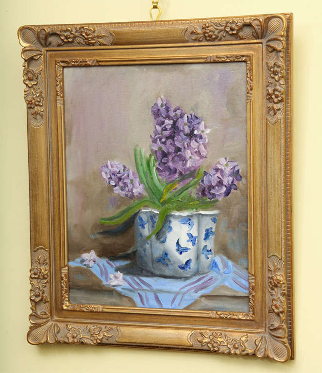 Still Life \"Hyacinths in a blue and white vase\"
