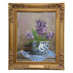 Still Life \"Hyacinths in a blue and white vase\"