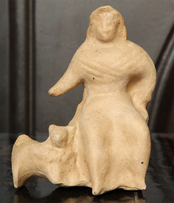 Elie Nadelman Sculpture "Seated Woman & Poodle" American, circa 1934