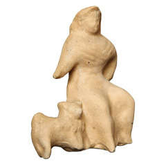 Vintage Elie Nadelman Sculpture "Seated Woman & Poodle" American, circa 1934