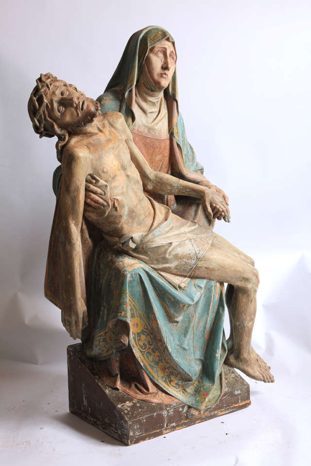 Neo Gothic Sculpture of a Pièta