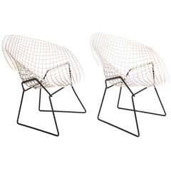 Pair of Harry Bertoia Lounge Chairs By Knoll