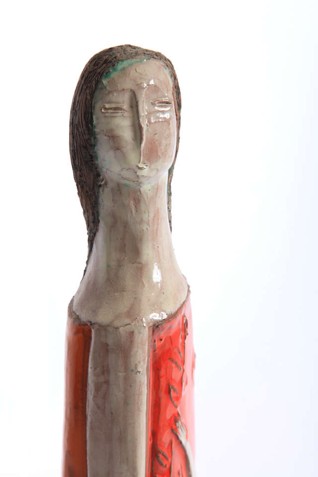 Mid-20th Century Beautiful Figurine by Tieberghien Oswald