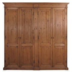 19th century pine Italian armoire