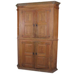 18th century Portuguese polychromed Corner Cabinet