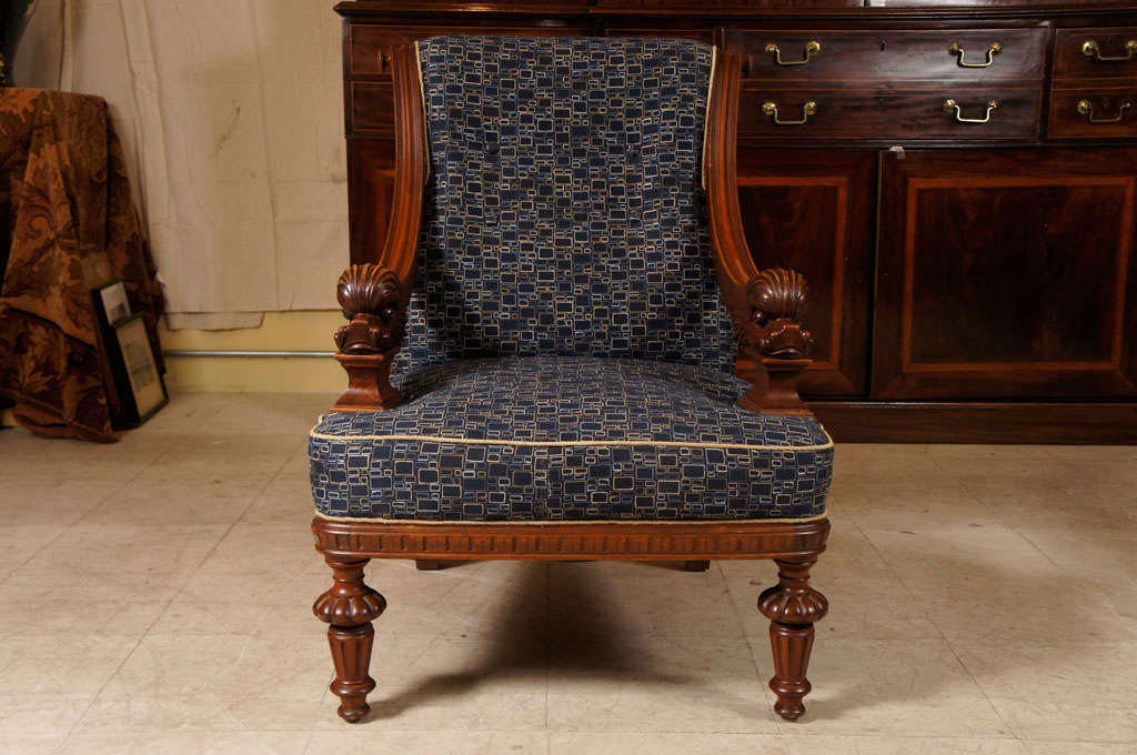 Pair of 19th Baroque Armchairs In Excellent Condition In Hudson, NY