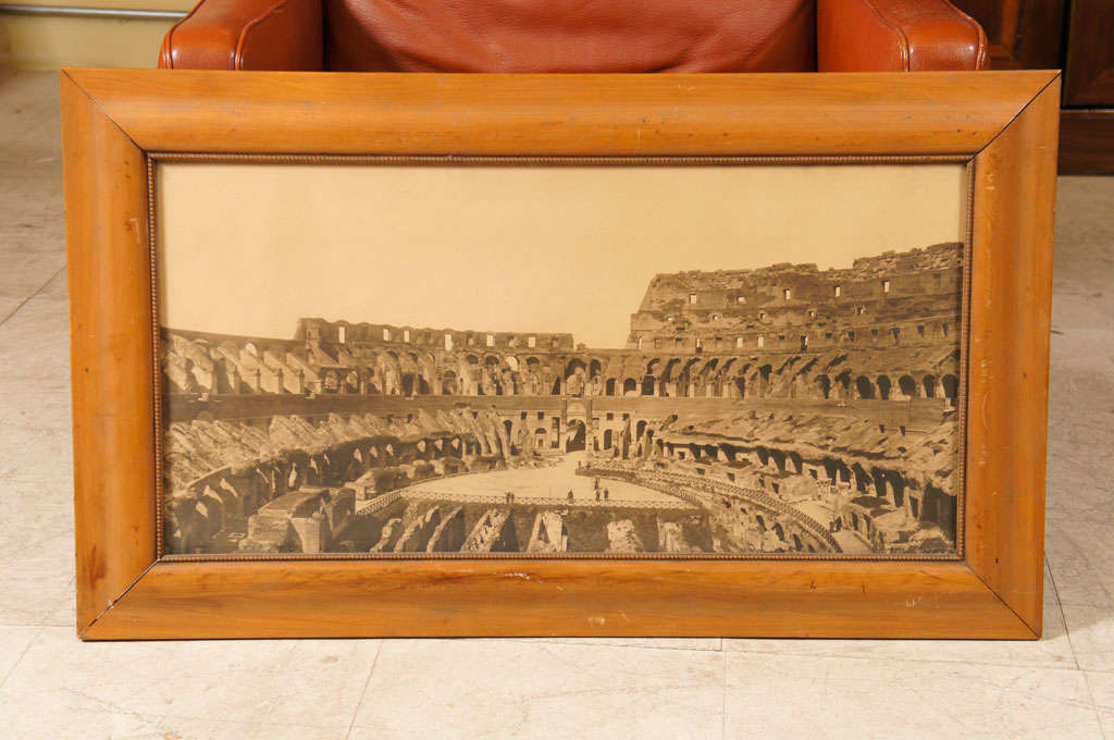 Early 20th Century photo of the Coliseum in handsome wood frame