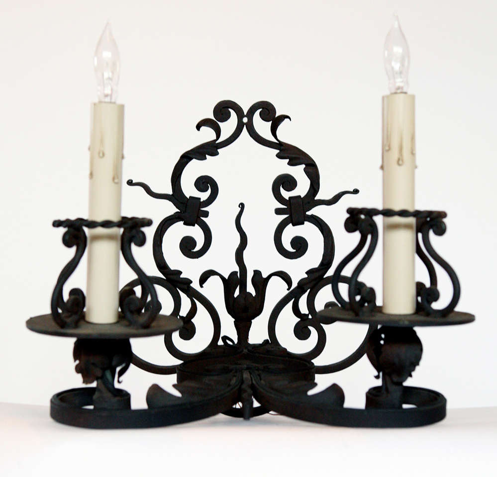 Pair of Iron Wall Sconces