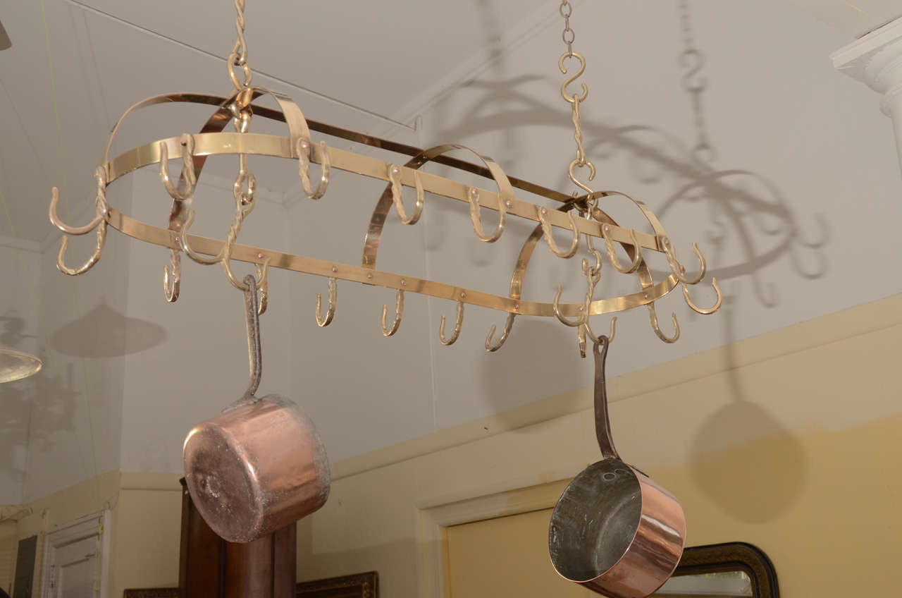 English Brass Pot Rack at 1stdibs