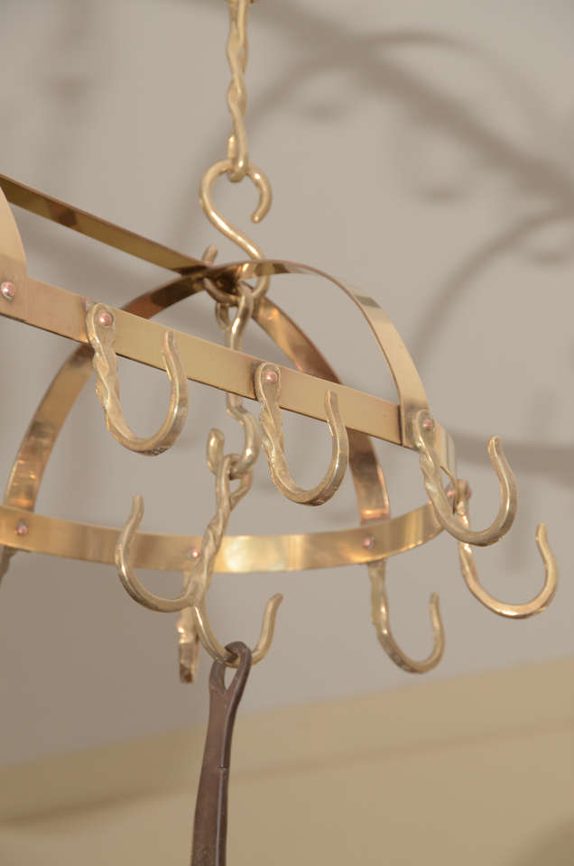 English Brass Pot Rack at 1stdibs