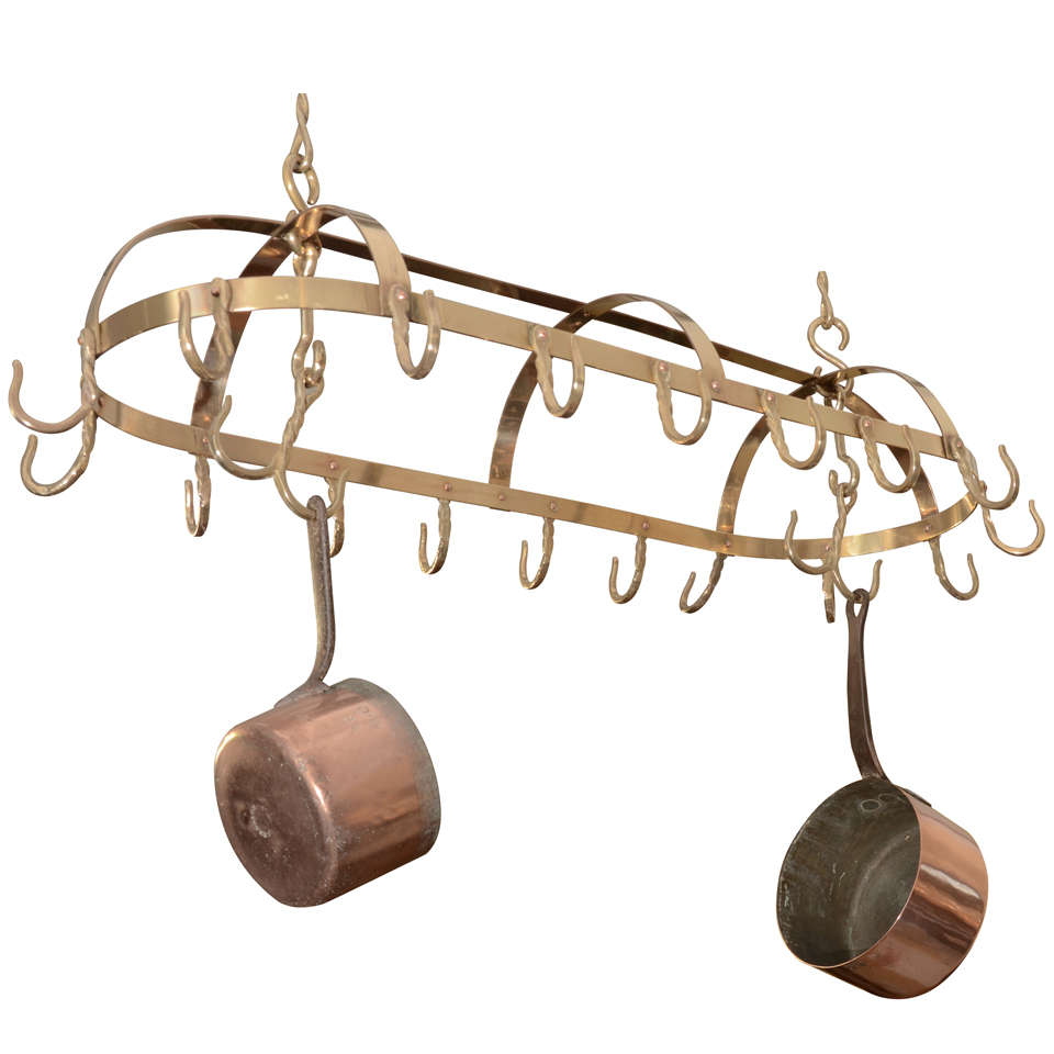 English Brass Pot Rack at 1stdibs