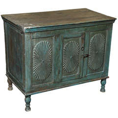 Painted & Handcarved Goan Cabinet