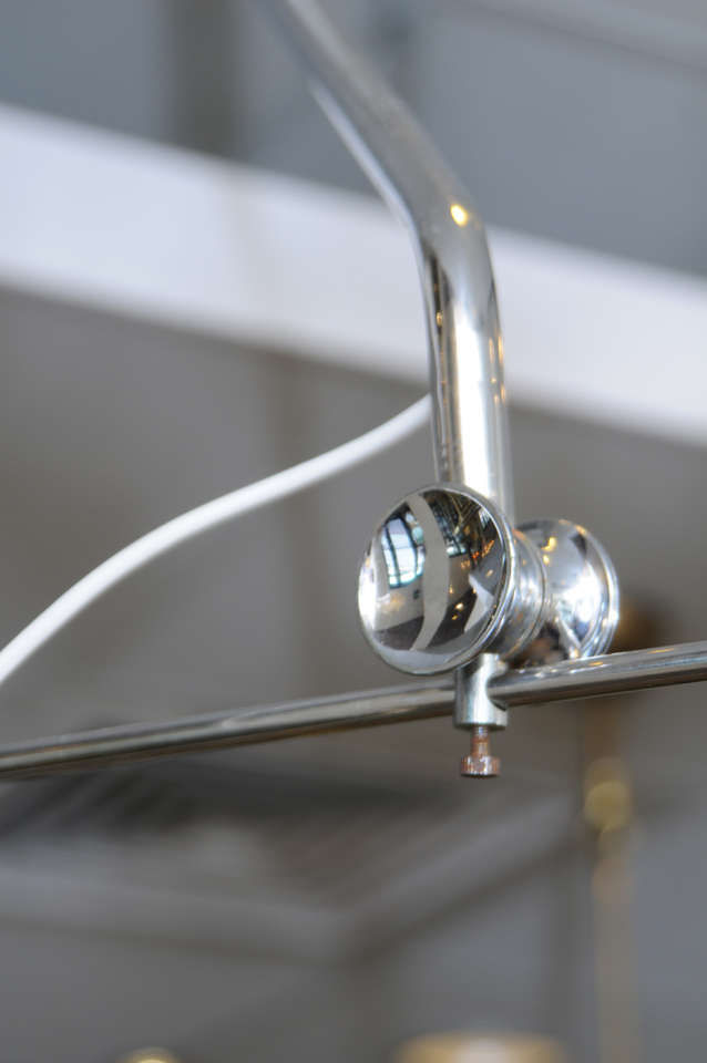 Mid-Century Modern Italian Counter-Balanced Ceiling Mounted Light For Sale