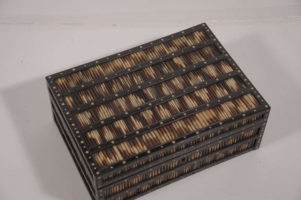 19th c. Porcupine Quill box 2