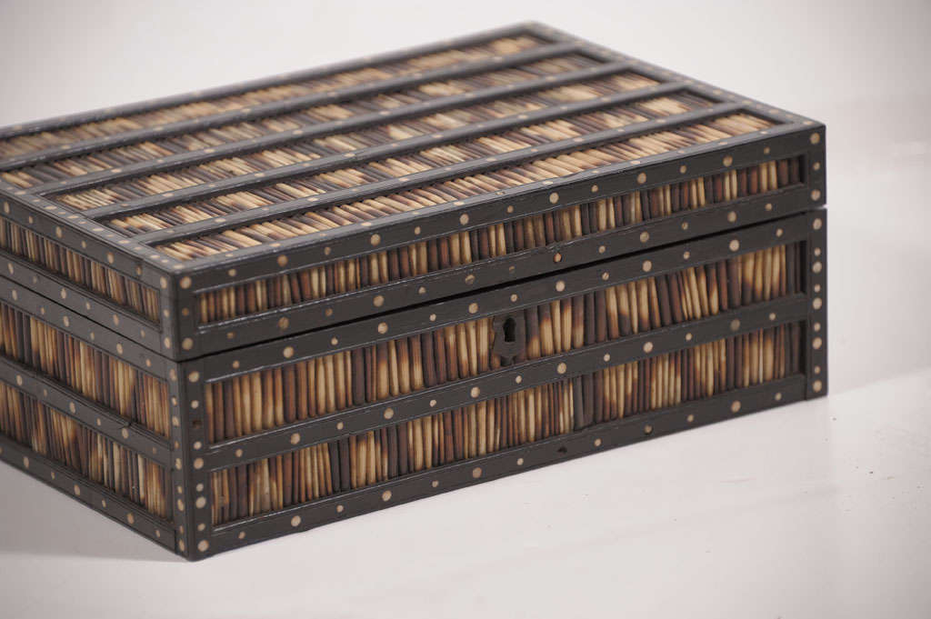 Indian 19th c. Porcupine Quill box