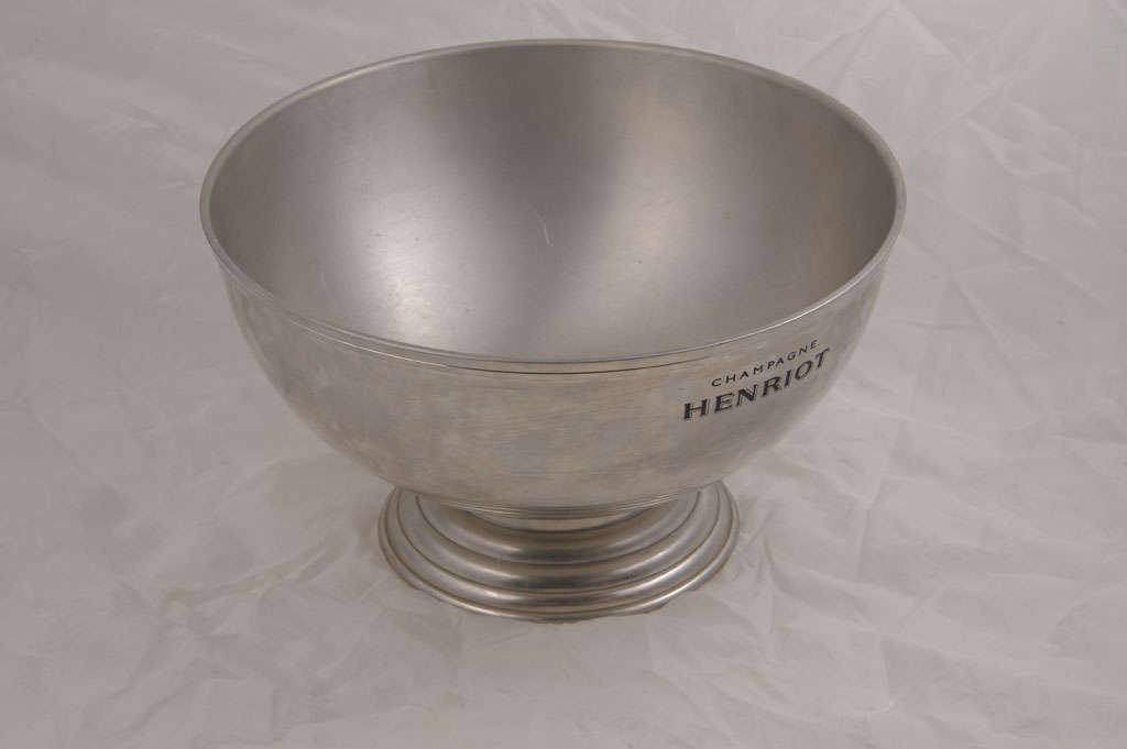 Early 20th Century Hotel Silver Henriot Champagne Bowl