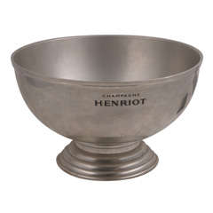 Early 20th Century Hotel Silver Henriot Champagne Bowl
