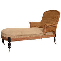 French 1930s Ripped Chaise Longue