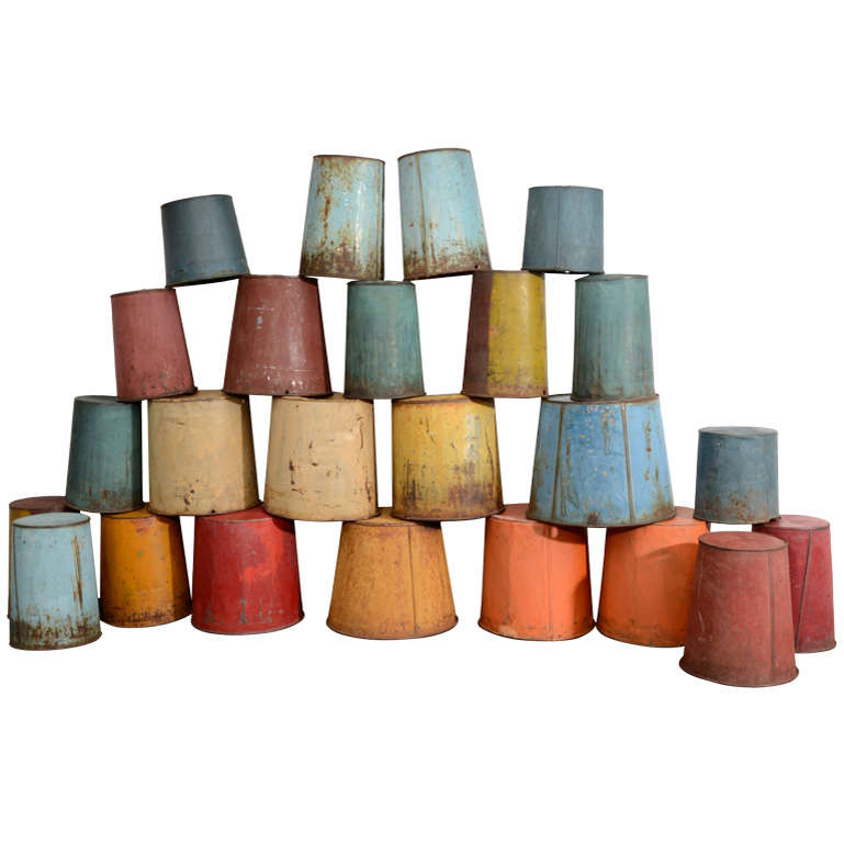 USA Set of 24 Vermont Sap Buckets 1930's at 1stDibs