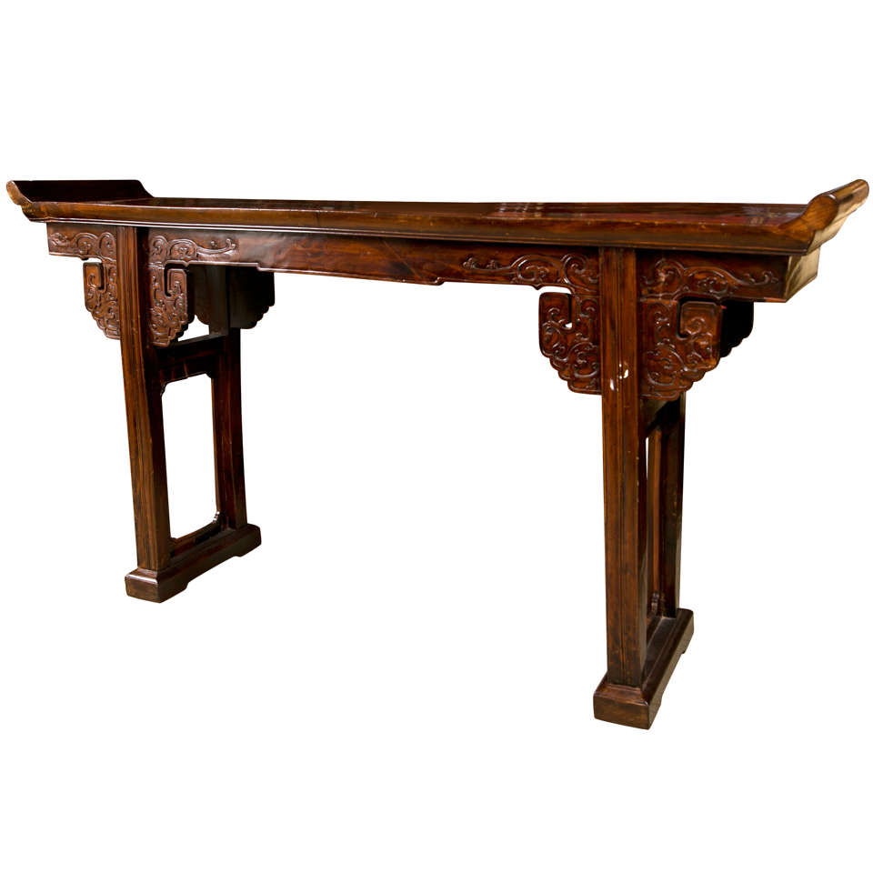 CHINESE HARDWOOD ALTAR TABLE at 1stdibs