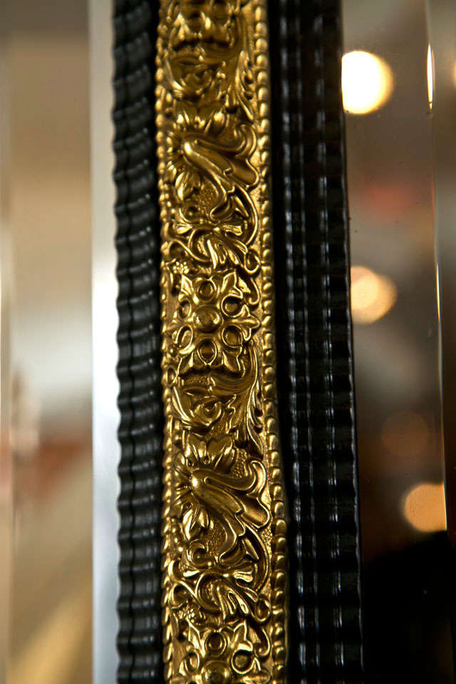 Italian Venetian Gilded Brass Cushion Mirror