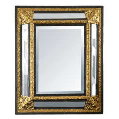 Venetian Gilded Brass Cushion Mirror 9