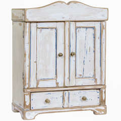 Pine Painted Miniature Armoire