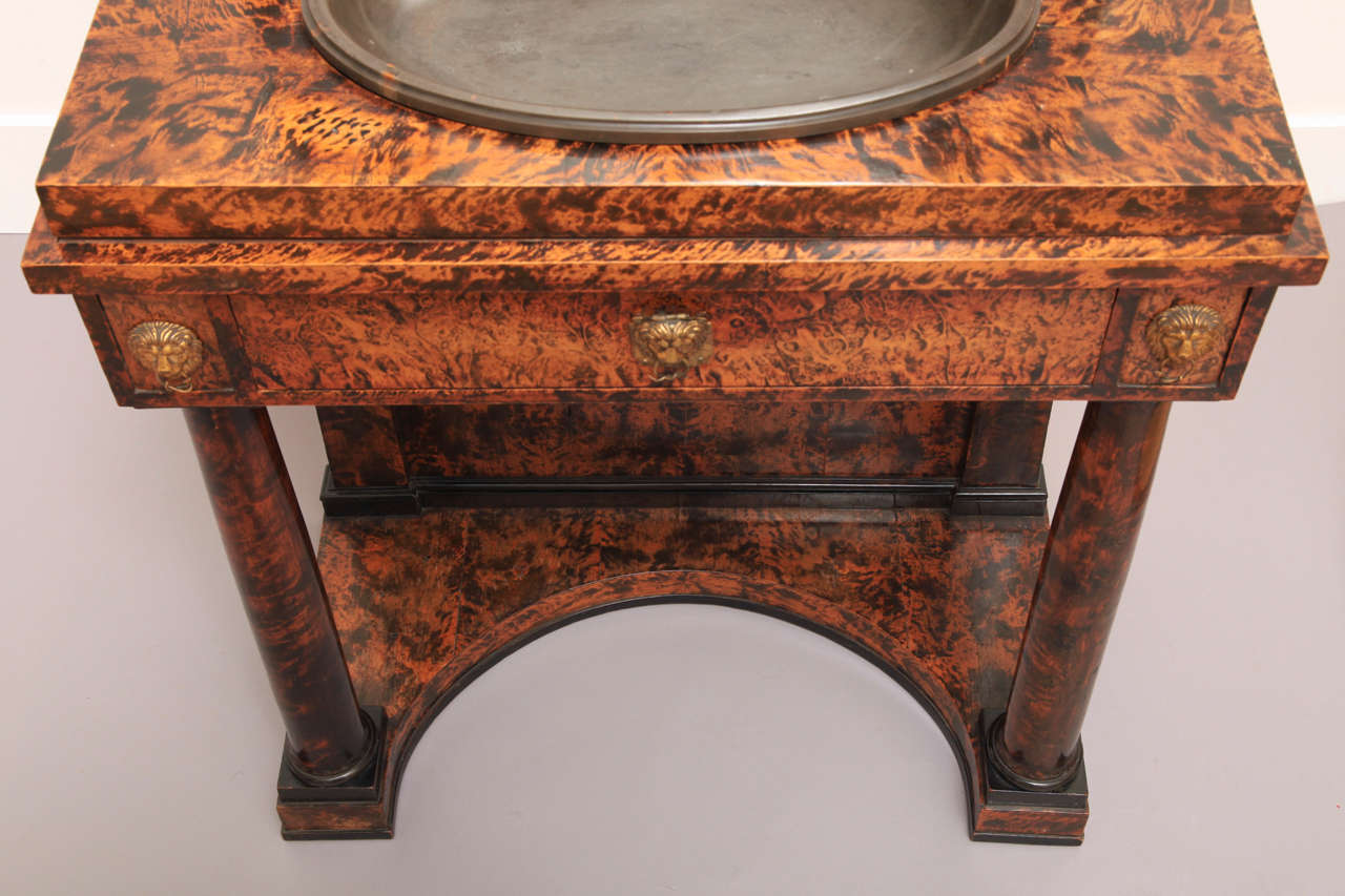 Dressing table in alder burl For Sale 1