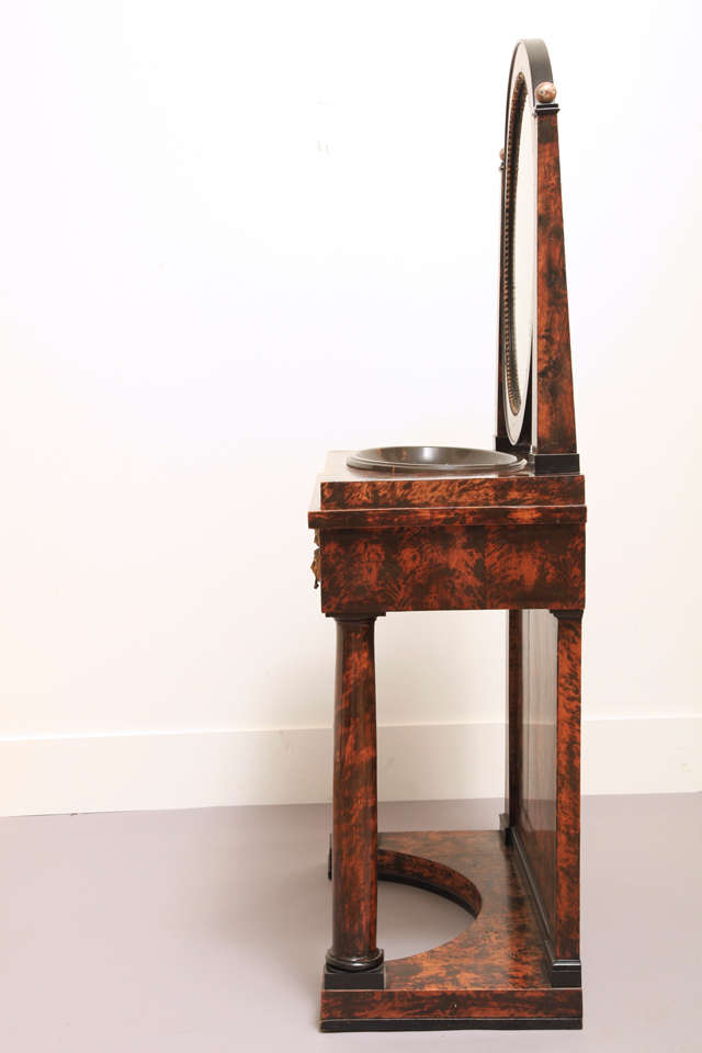 Dressing table in alder burl For Sale 2