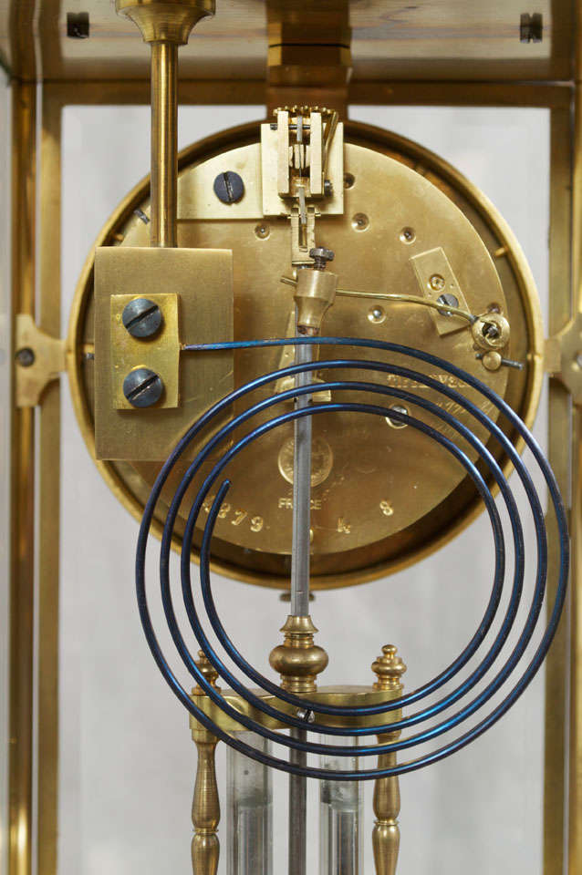 20th Century French Crystal Regulator Clock