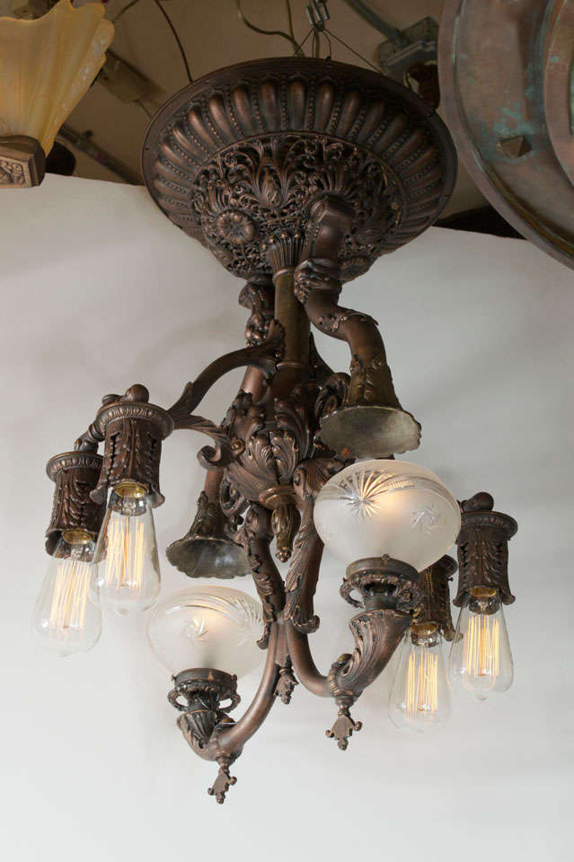 Pair of Railroad Car Chandeliers