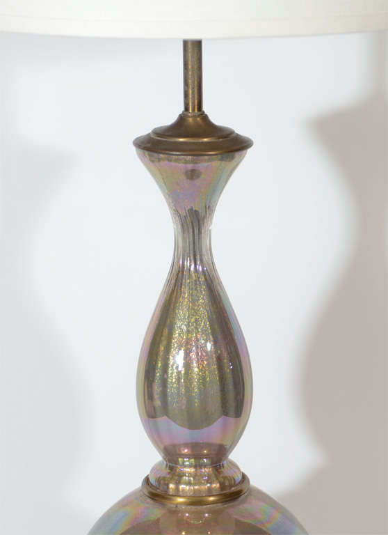 Mid-Century Modern Murano Baluster Lamp by Marbro In Excellent Condition In Fort Lauderdale, FL