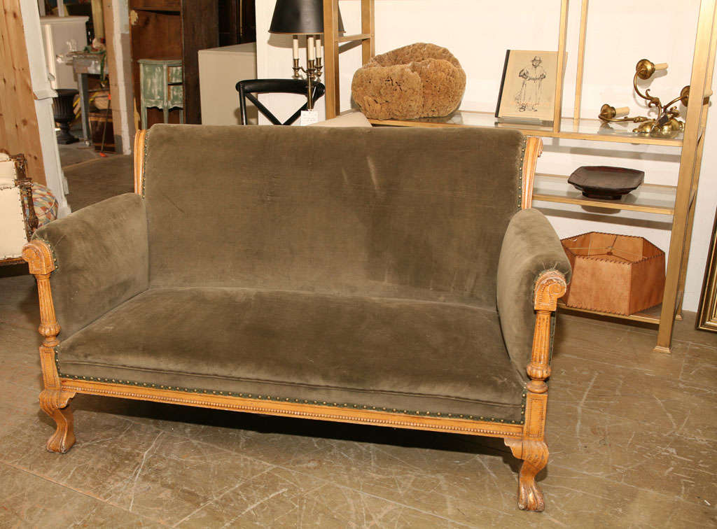 Empire Style Velvet Settee