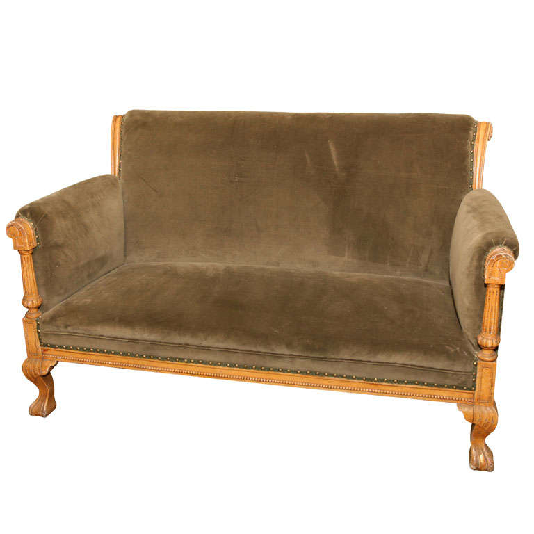 Empire Style Velvet Settee