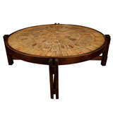 Roger Capron Tiles Round Vintage Coffee Table