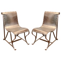 Pair of French Steel Chairs