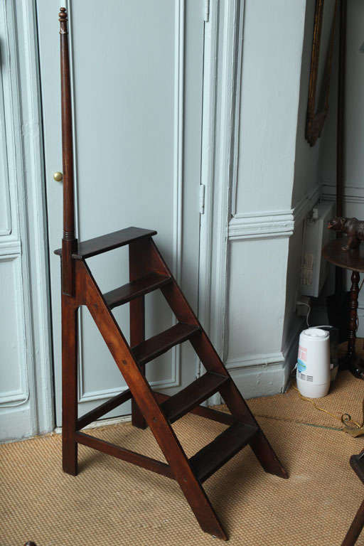Flight of George III Mahogany Library Steps