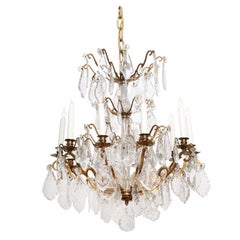French 1940s Ten-Armed Baccarat Chandelier
