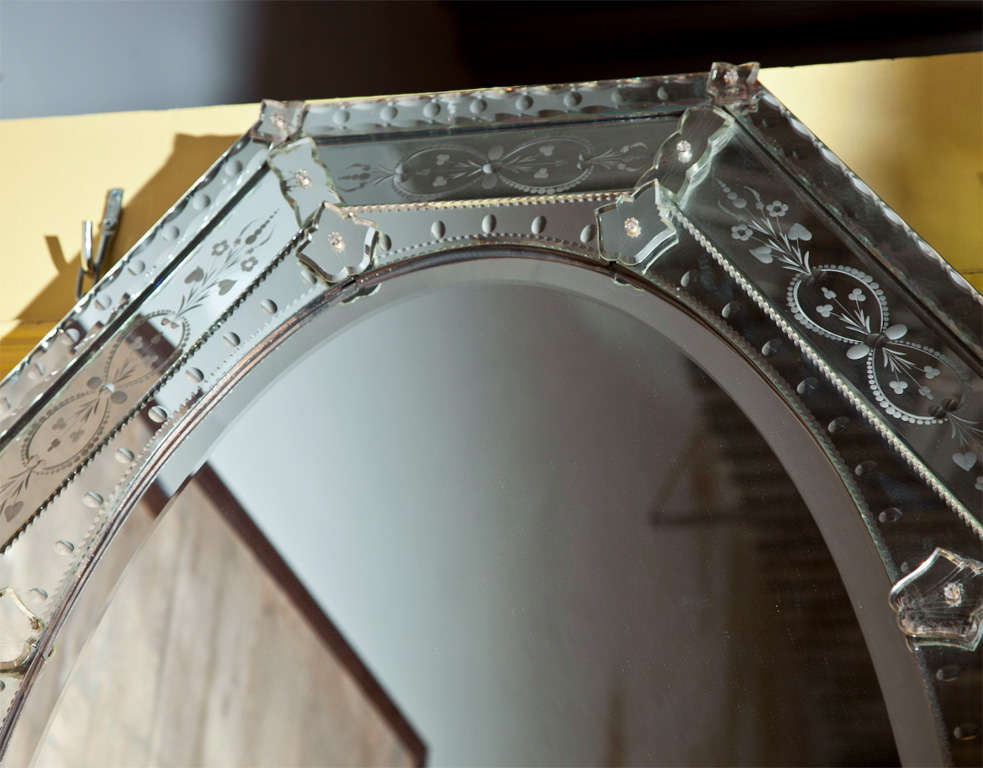Miroir octogonal Art Déco français Bon état - En vente à Stamford, CT