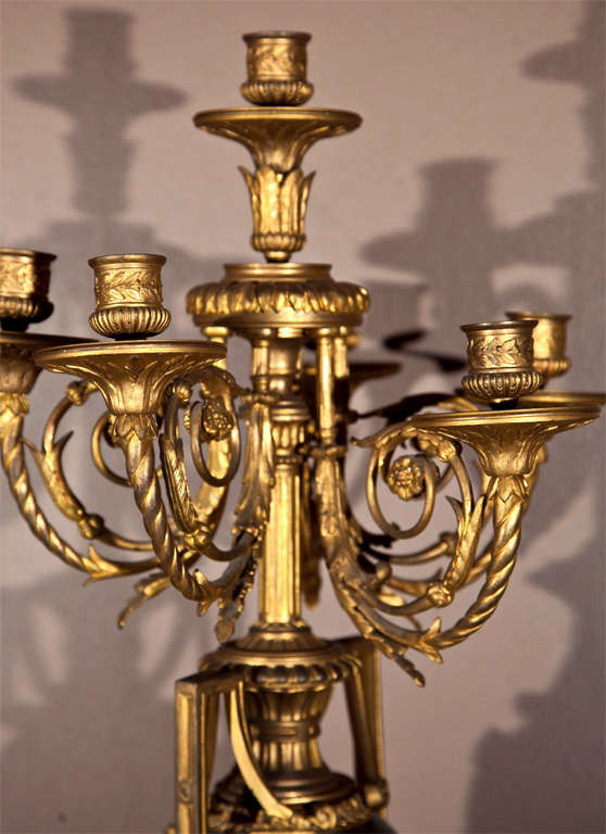 Pair Of Louis XVI Style Candelabra For Sale 1