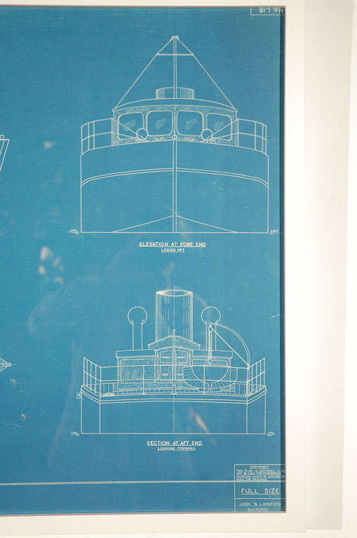 Vintage Ship Blueprint 1
