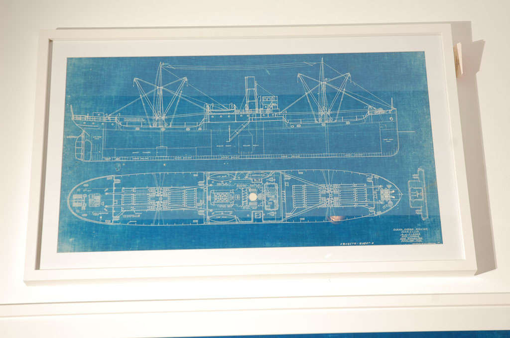 Vintage Ship Blueprint 3